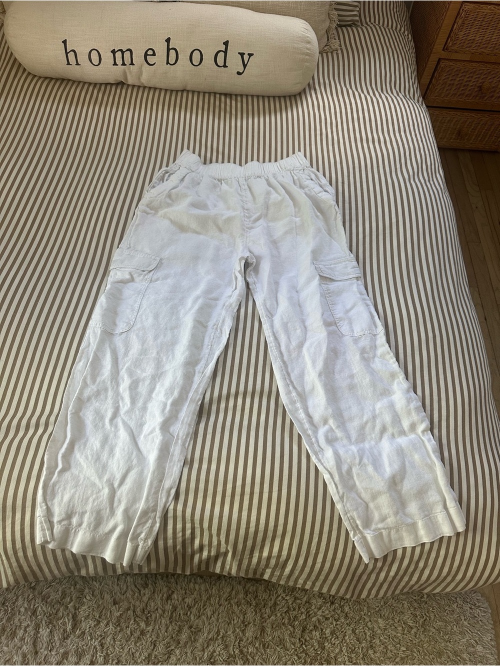 C&C California White Linen-Blend pants
